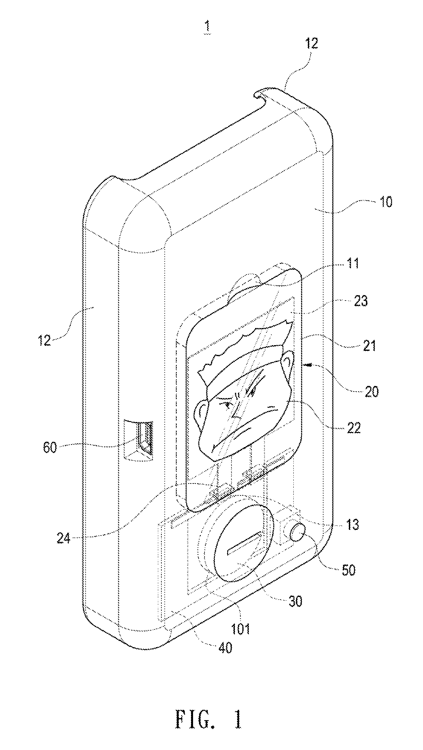 Graphic light module for use with portable device