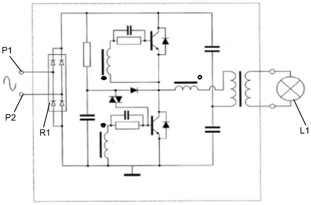 Electronic transformer with peak current control for low power led lamps