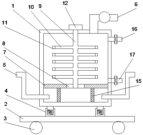 Rotary exhaust gas purification treatment device