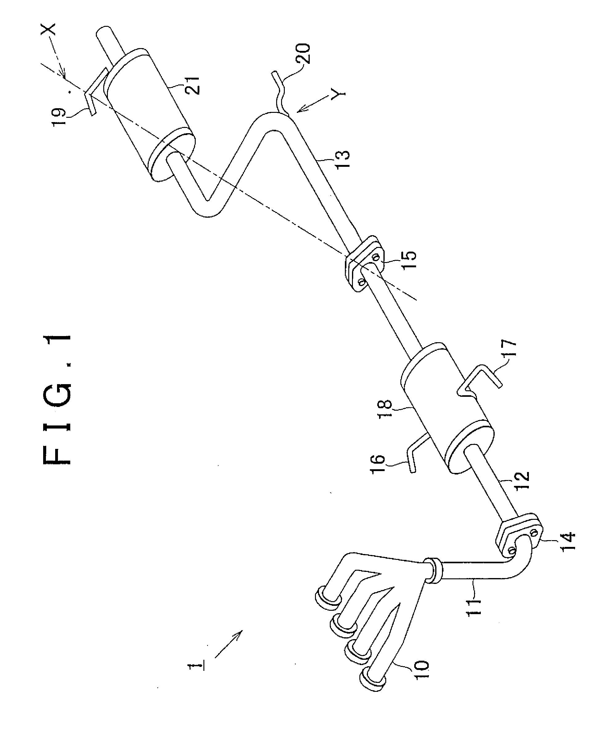 Exhaust pipe structure