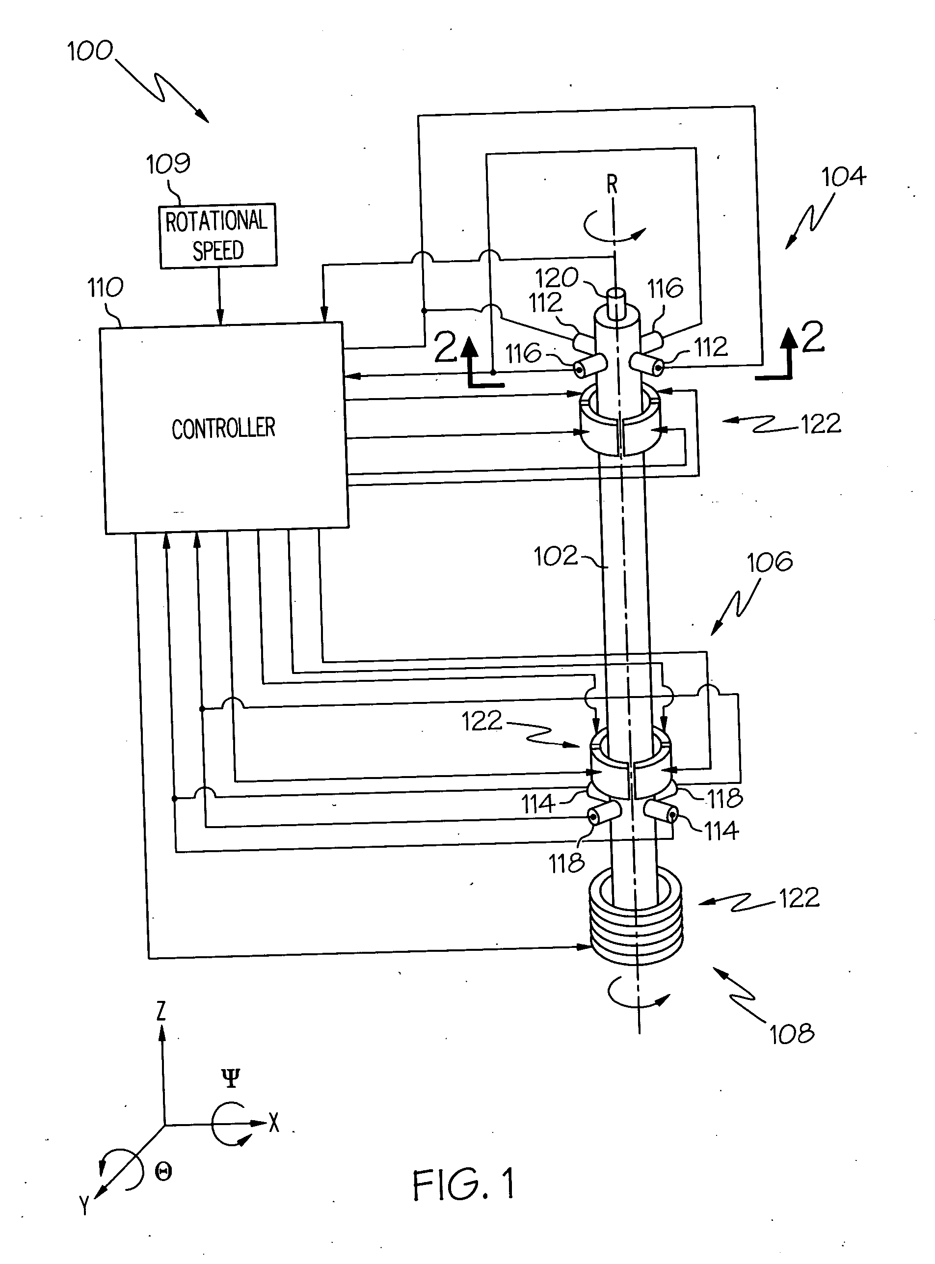 Fault-tolerant magnetic bearing position sensing and control system