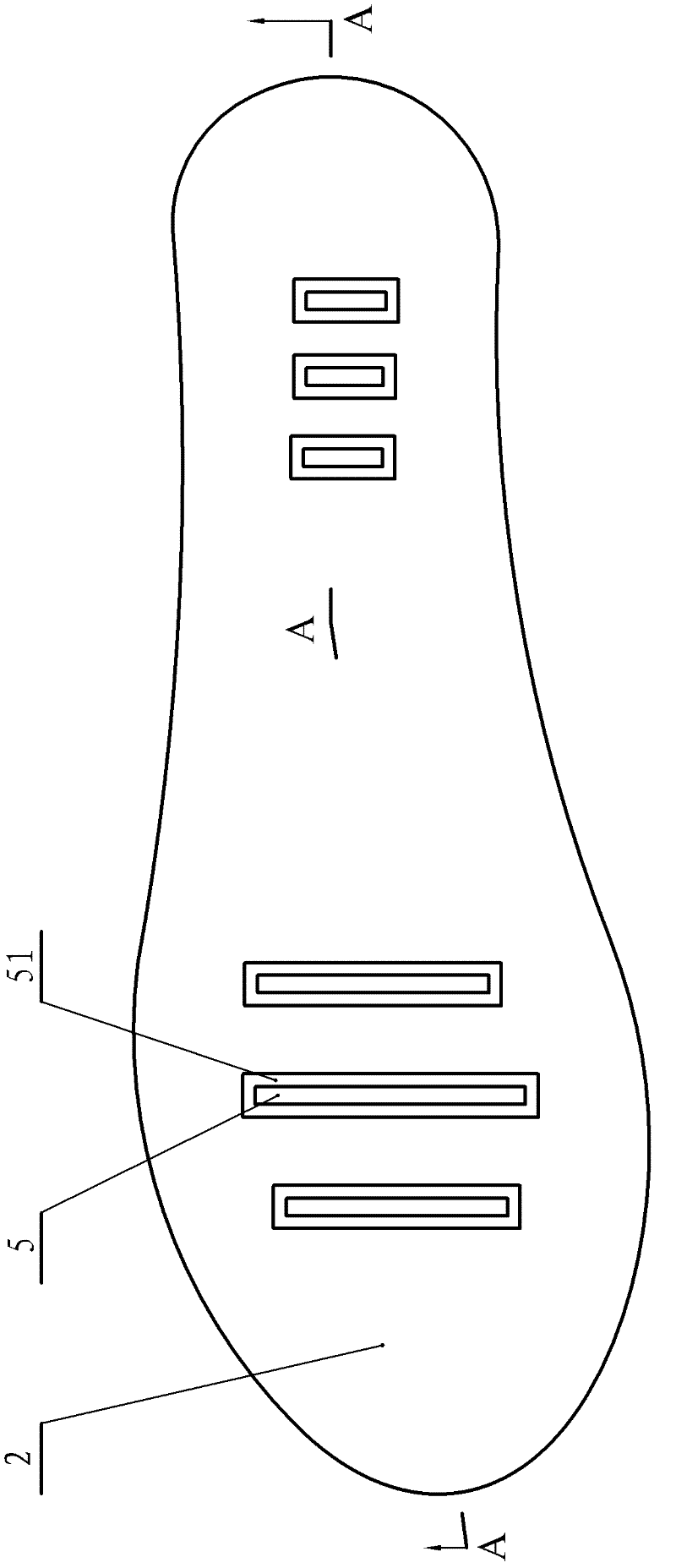 Sole with elastic structure