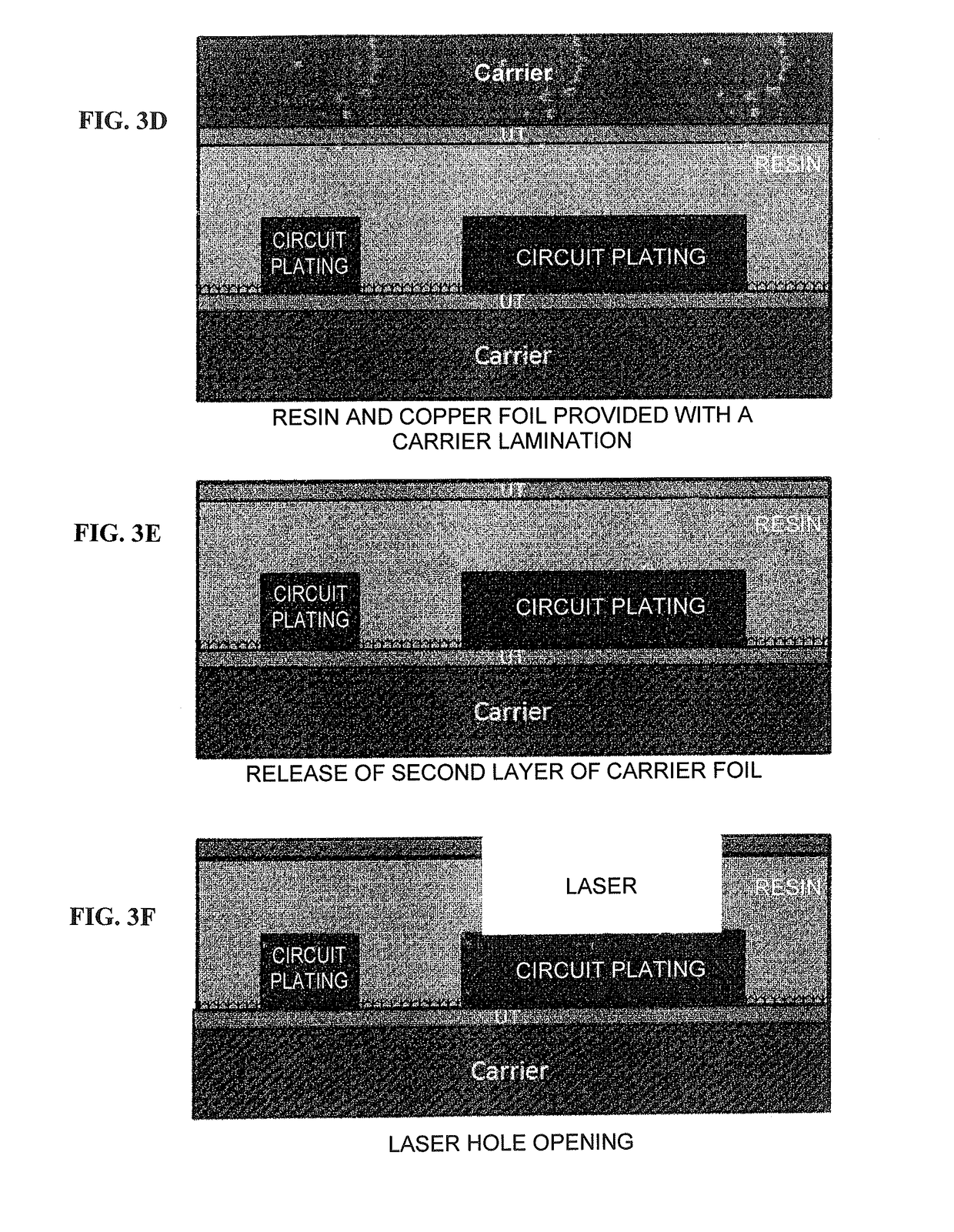 Copper foil provided with carrier, laminate, printed wiring board, electronic device, and method for fabricating printed wiring board