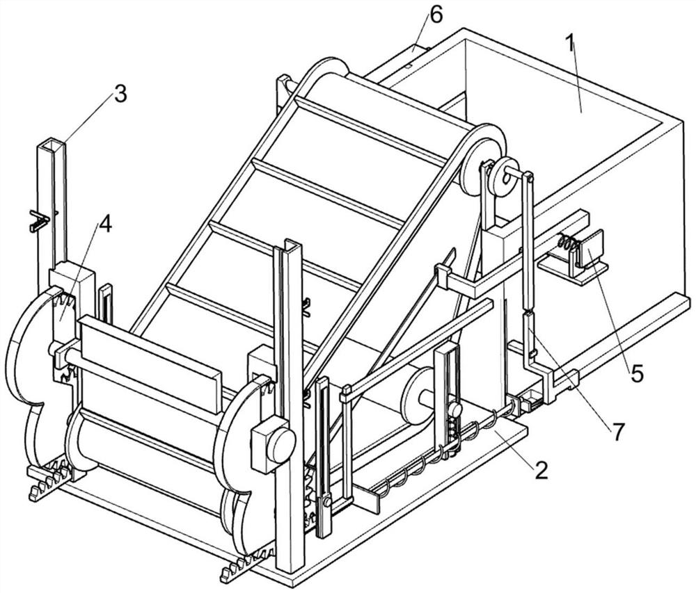 A portable unloading mining machine suitable for ore piles of different heights