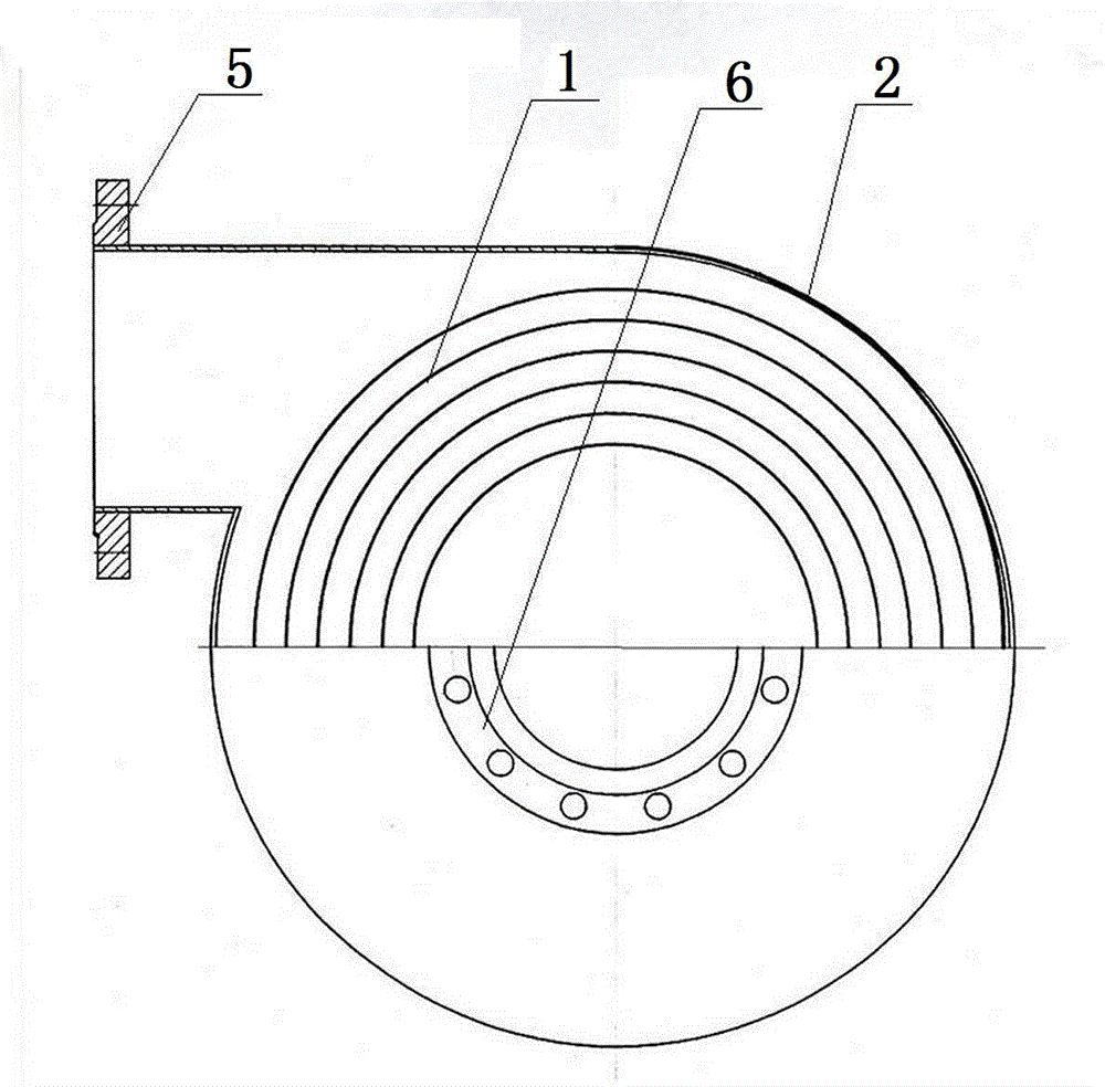 Spiral purification device for high-temperature gas