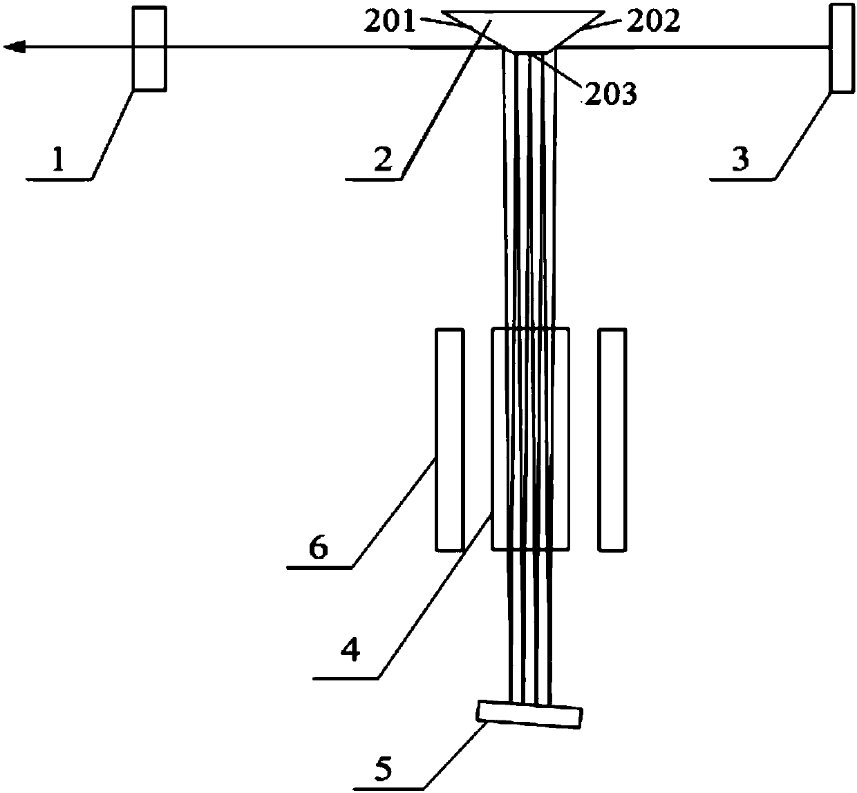 Laser adopting inverted trapezoidal prism for reflection