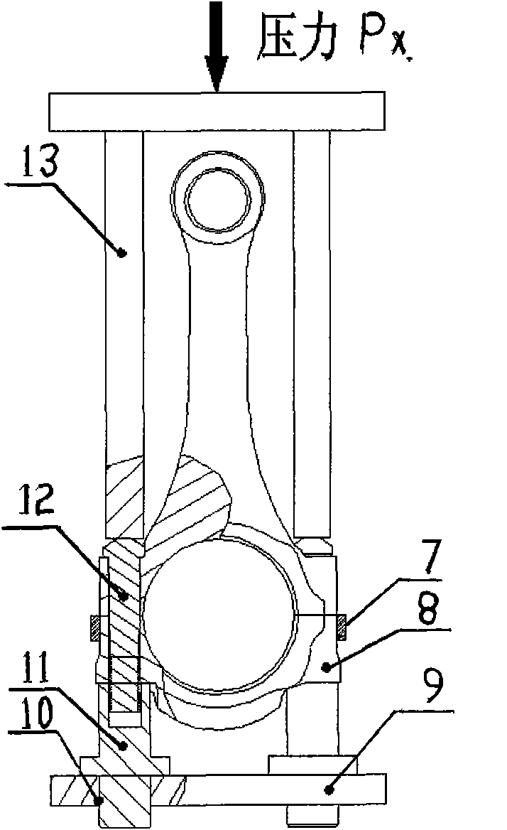 Method for testing preload of engine connecting rod bolt and special tool thereof