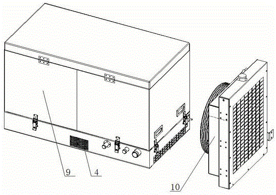 Super-silent diesel generator set with small size