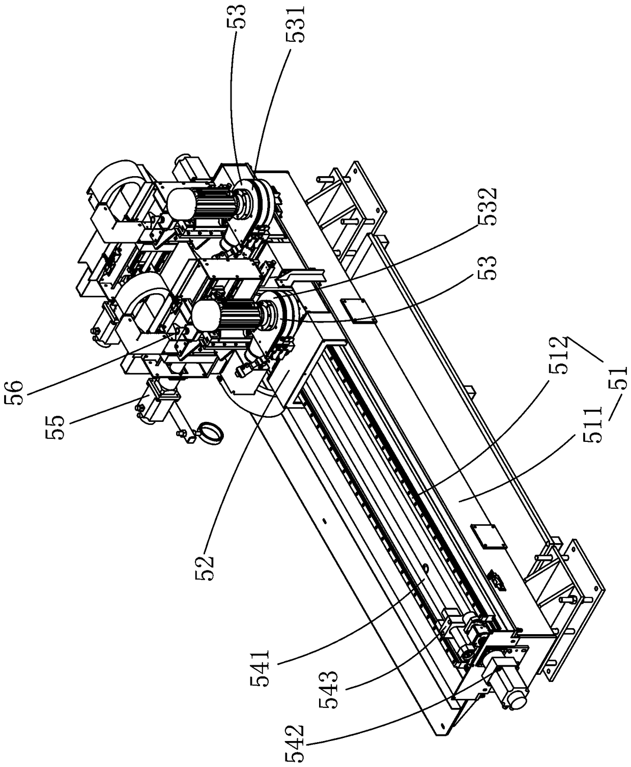 Wheelhead device of single round edge grinding machine for coated glass