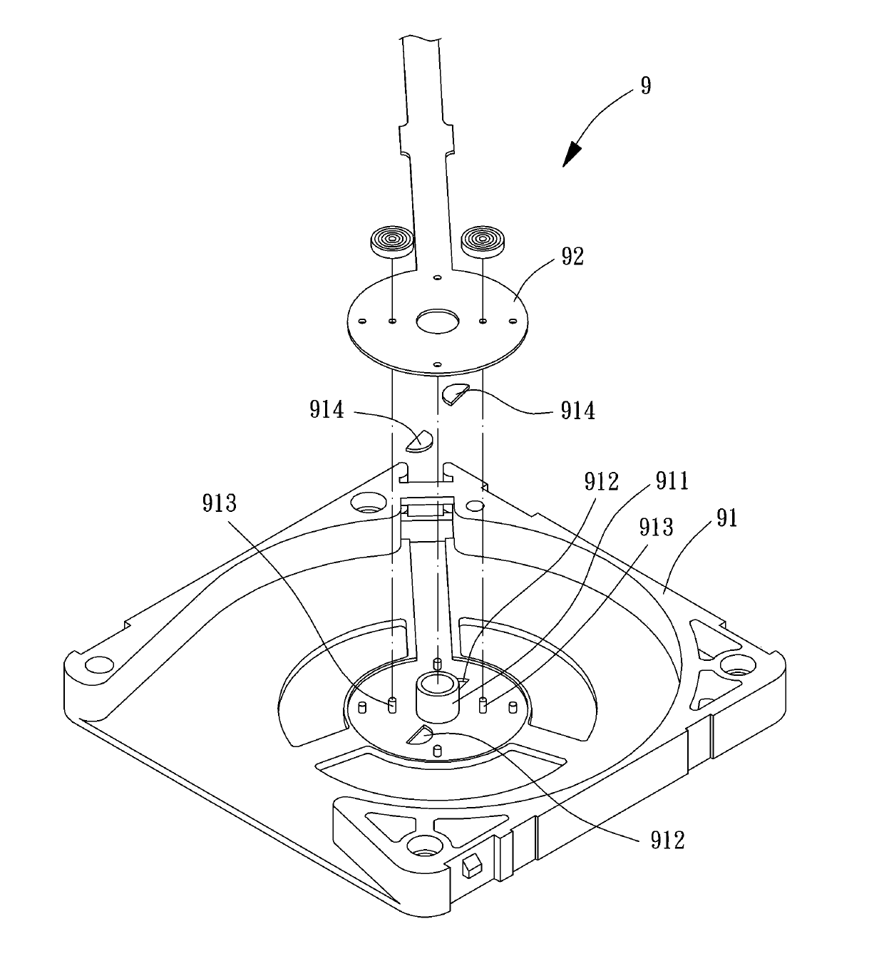 Easy-to-start motor and base thereof