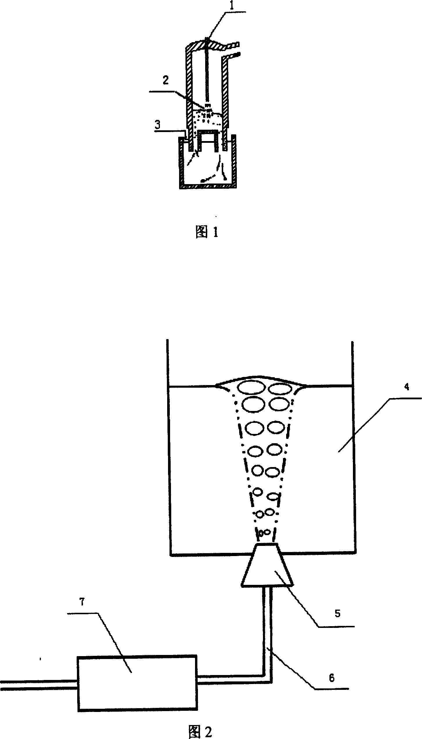 Slit type ladle bottom blowing powder injection process and apparatus