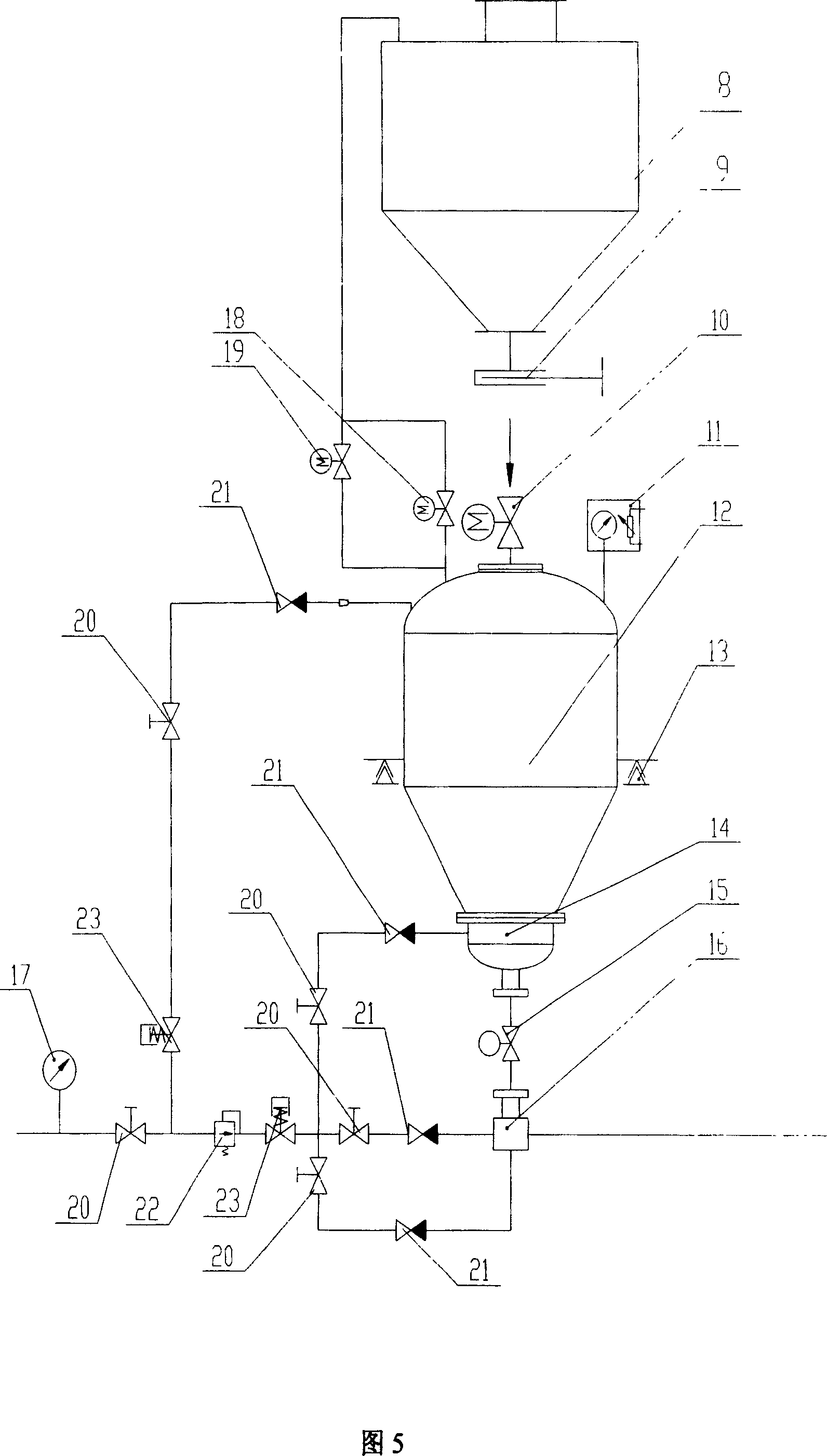 Slit type ladle bottom blowing powder injection process and apparatus