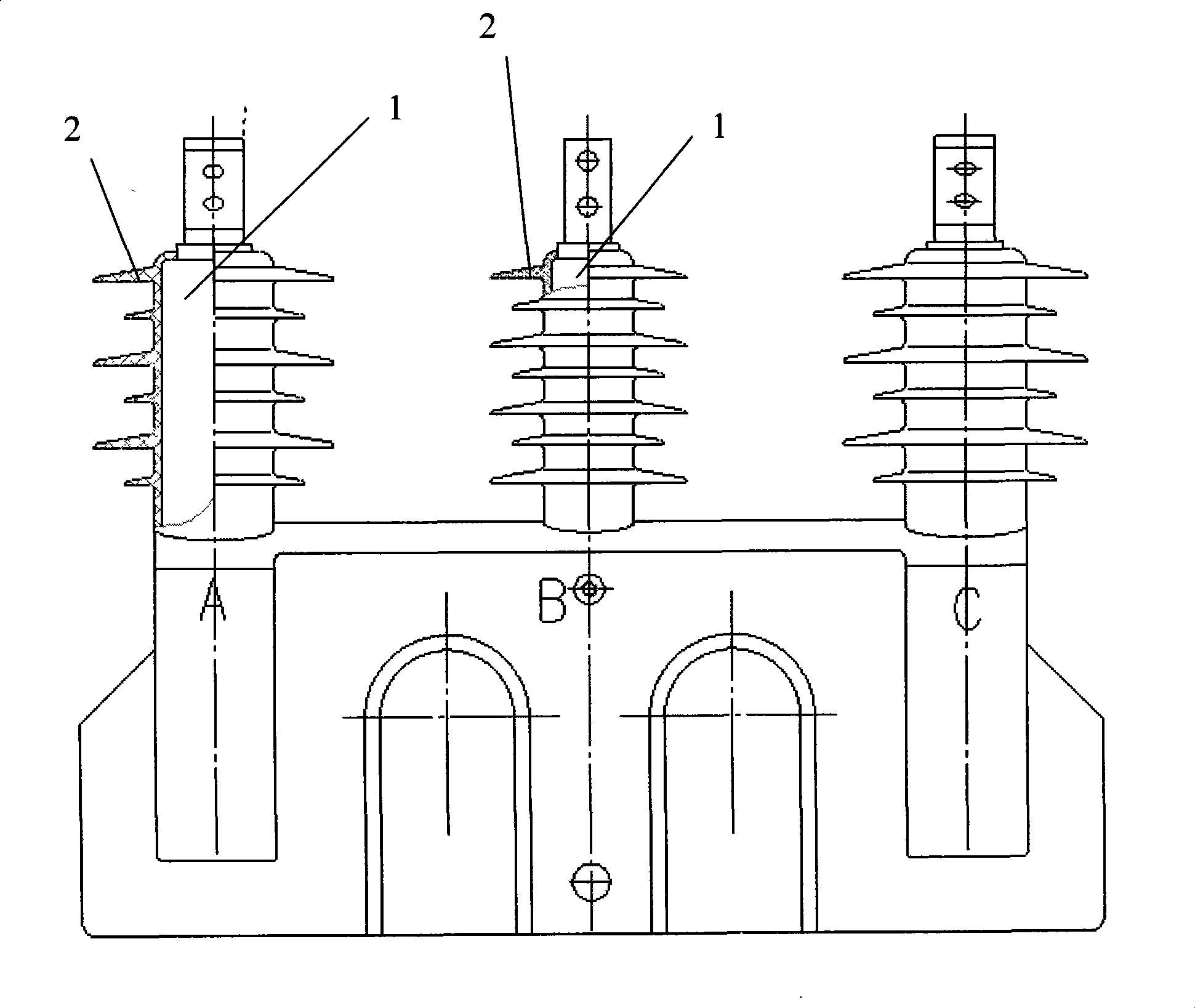 External insulator for mutual-inductor