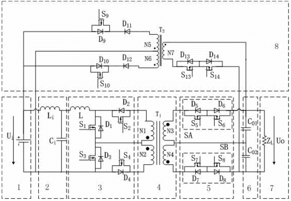 High-frequency isolated type boost three-level inverter