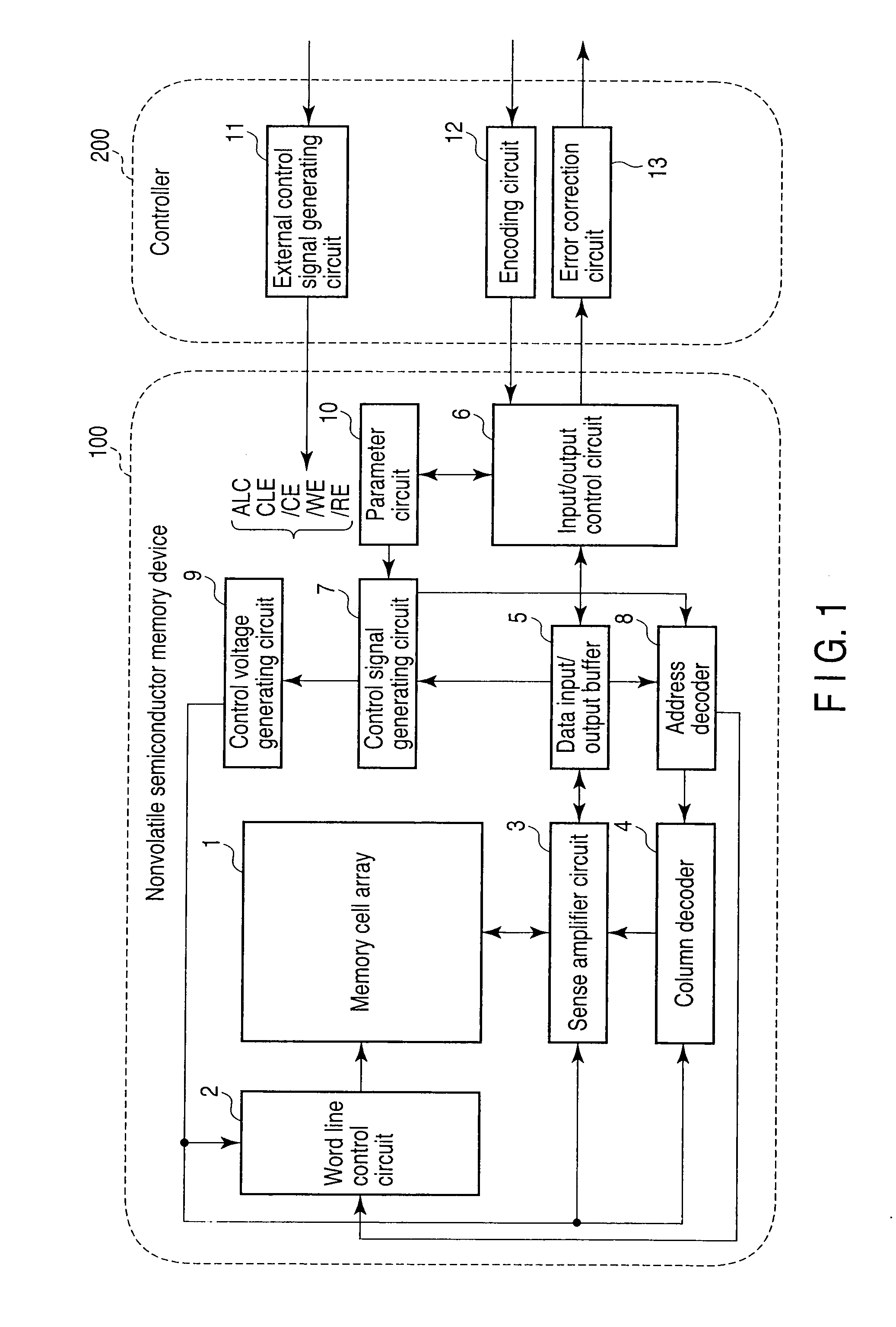 Nonvolatile semiconductor memory device which can electrically rewrite data and system therefor