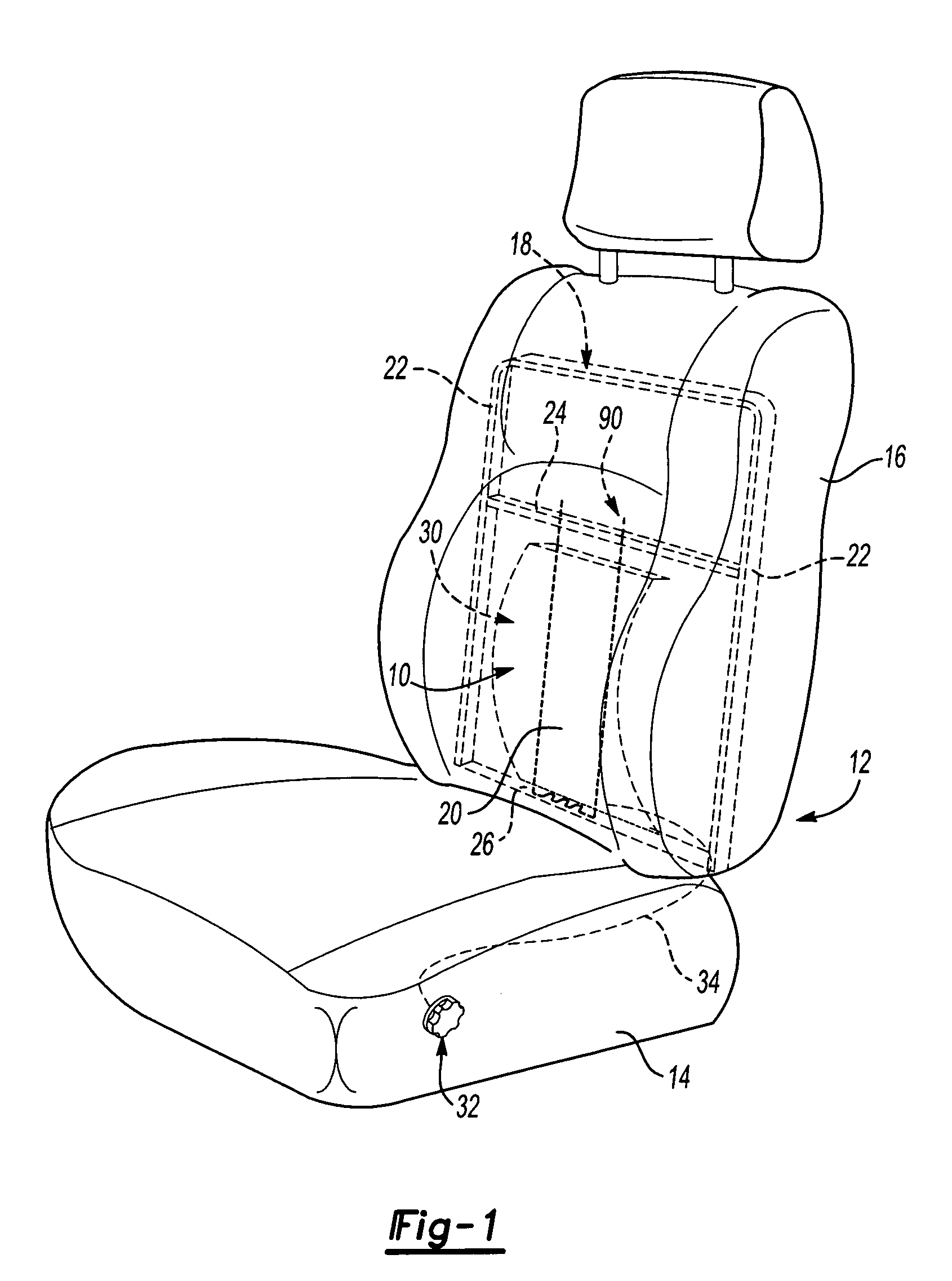 Adjustable lumbar support for vehicle seat