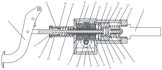 Decoupling type electric power-assisted brake device