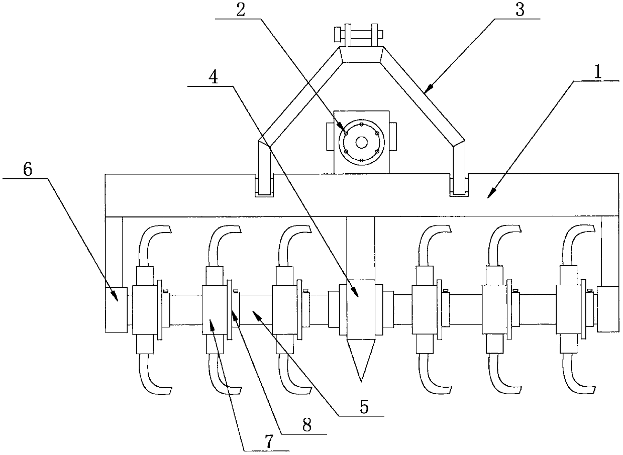 Rotary-type earth breaking mechanism of rotary cultivator