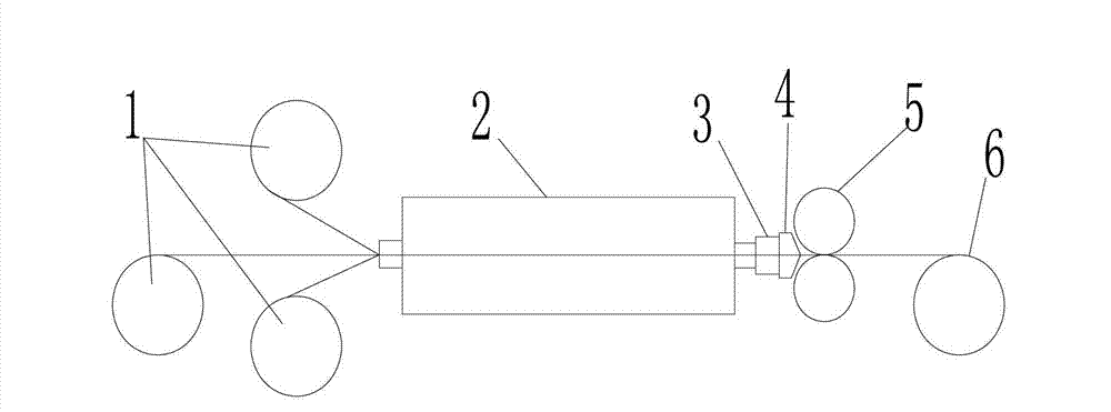 Method for preparing through-type composite strip embedded with silver copper