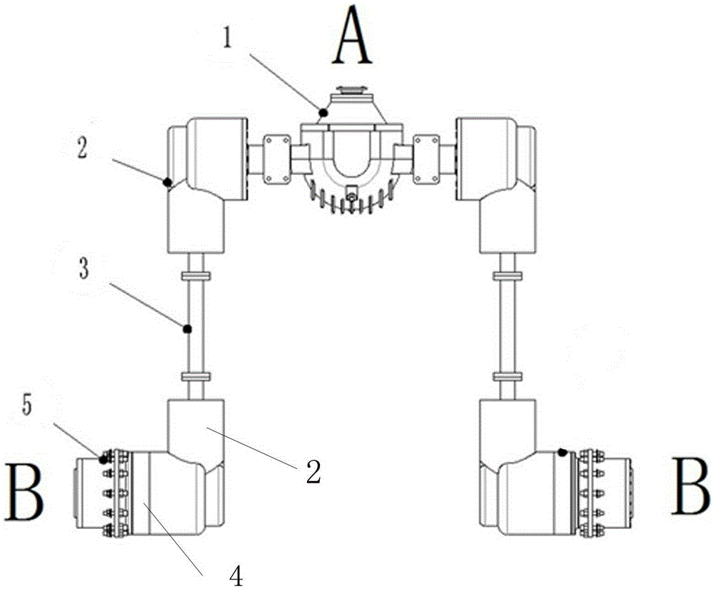 Double-stage parallel-connection rigid power transmission system for auxiliary transport vehicle under low type coal mine