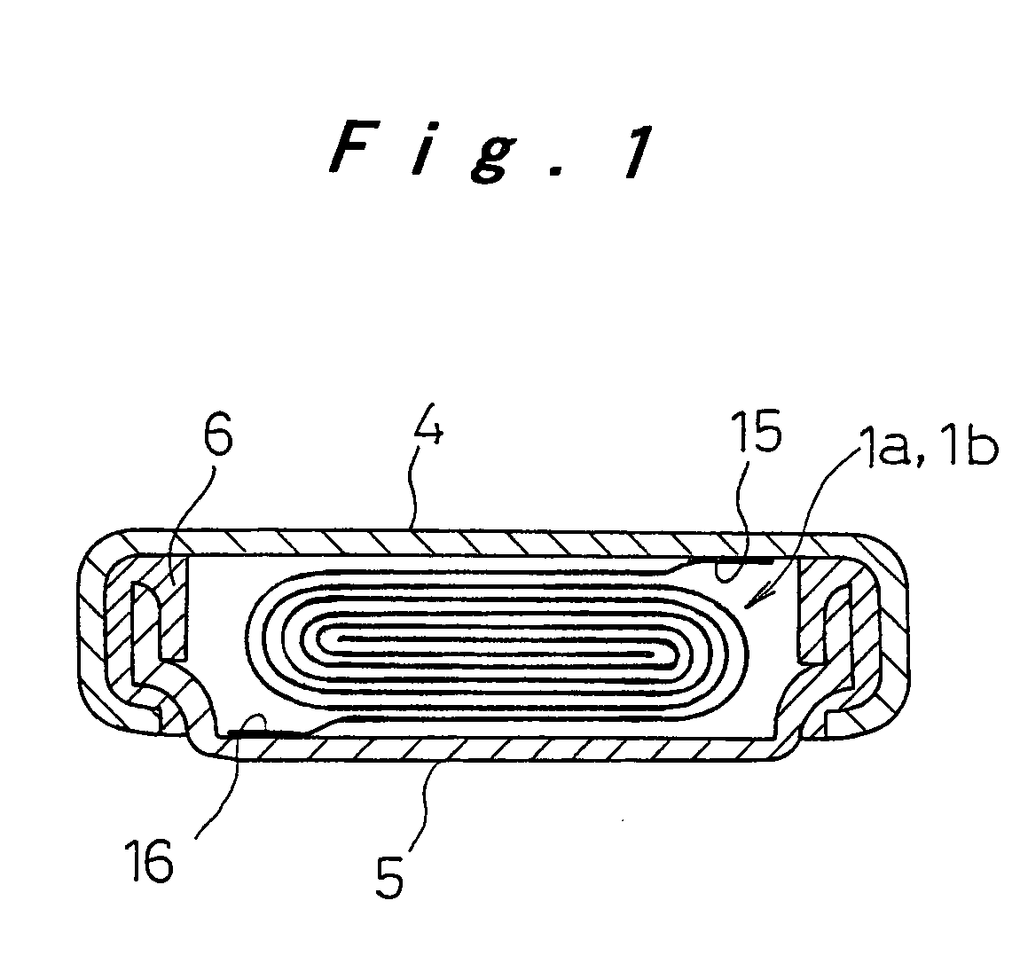 Flat battery and production method therefor