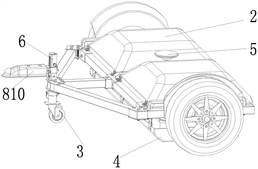 Dragging type integrated high-speed ground penetrating radar detection vehicle