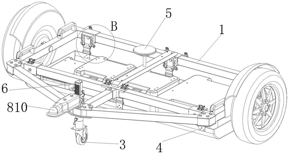 Dragging type integrated high-speed ground penetrating radar detection vehicle