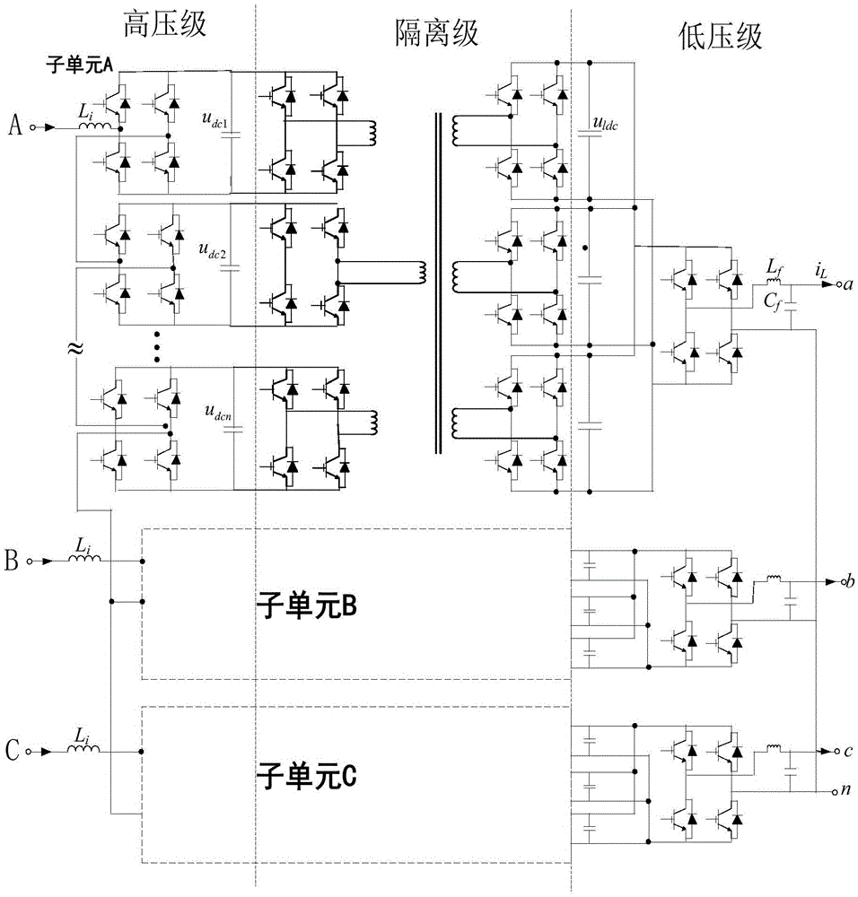 Modular multilevel converter (MMC) based solid-state transformer and control method thereof