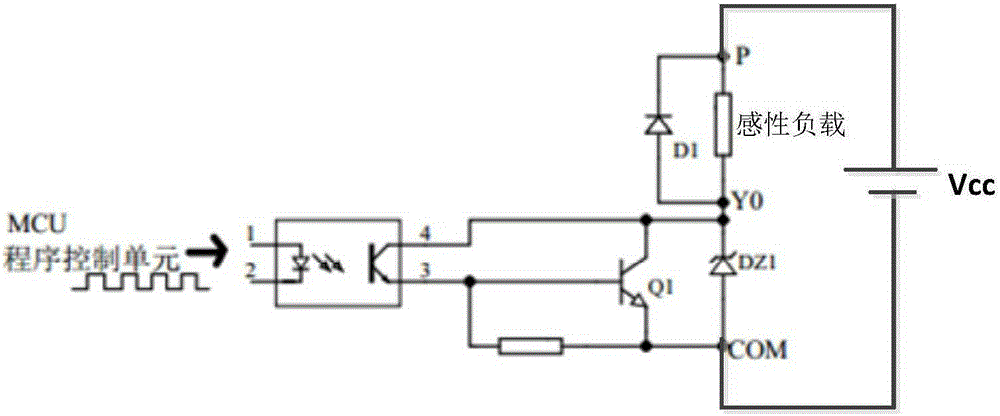 PLC and PLC triode output protection circuit