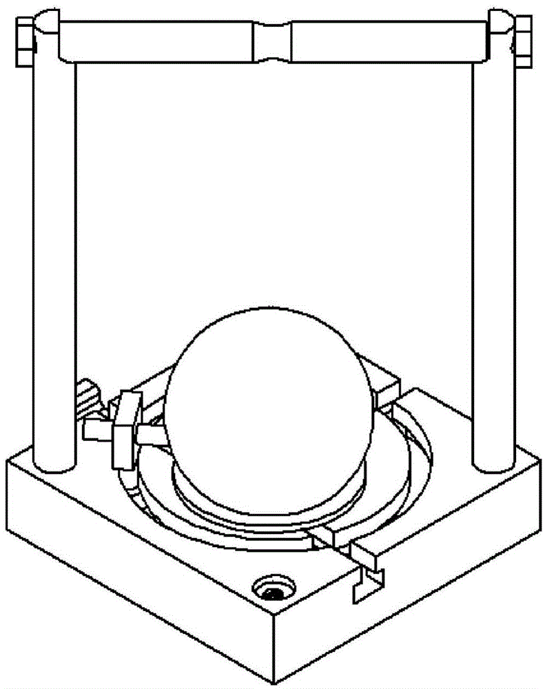 Adjustable fixture used for wet etching anisotropic velocity test of hemispheric test piece