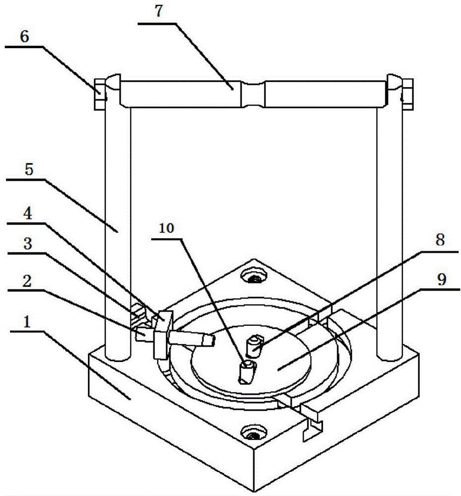 Adjustable fixture used for wet etching anisotropic velocity test of hemispheric test piece