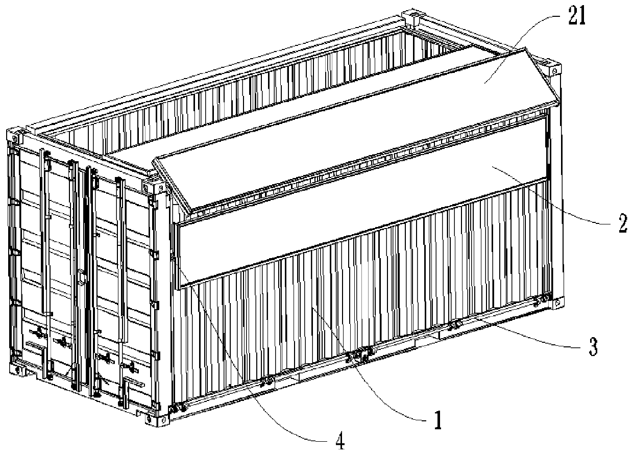 Container with sheet plate type top cover