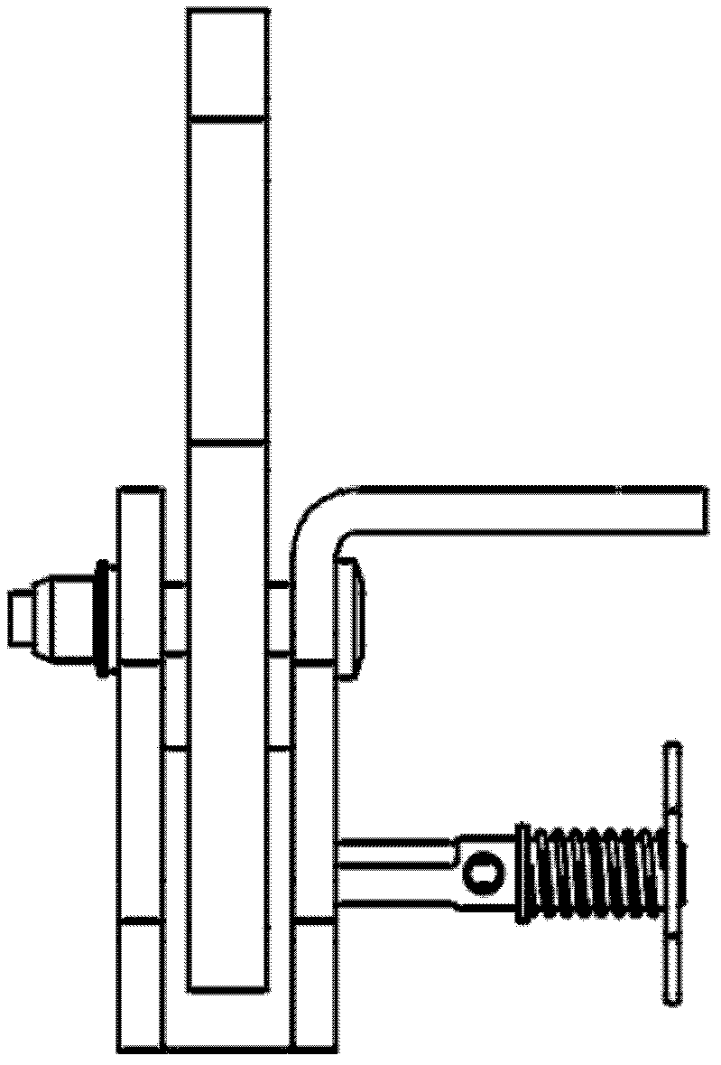 Lower railway truck door locking device