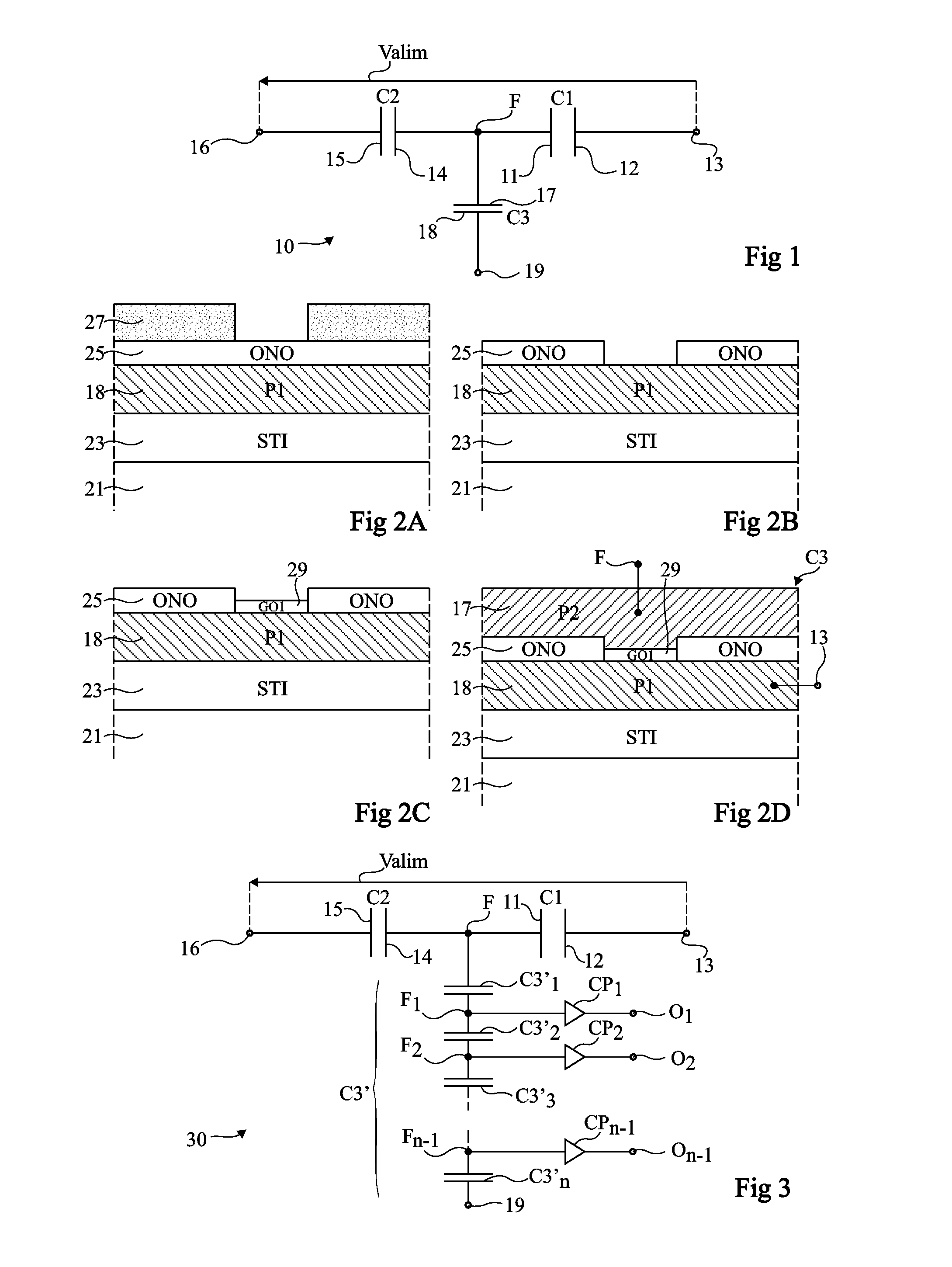 Electric charge flow circuit for a time measurement