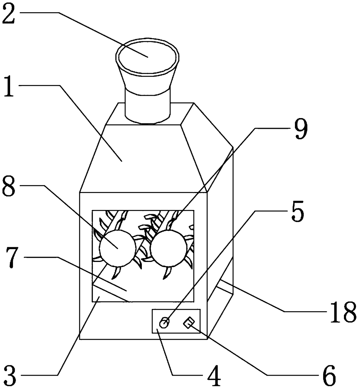 Garbage recycling device for plastic bottle crushing