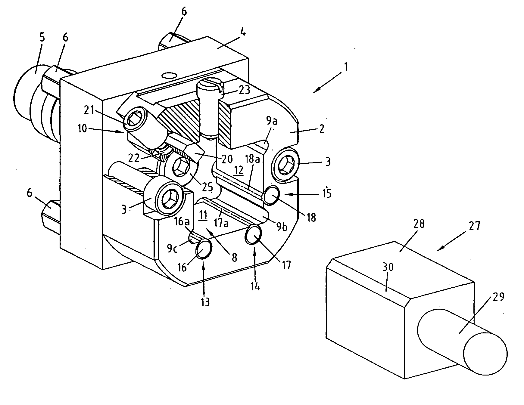 Apparatus for clamping work pieces