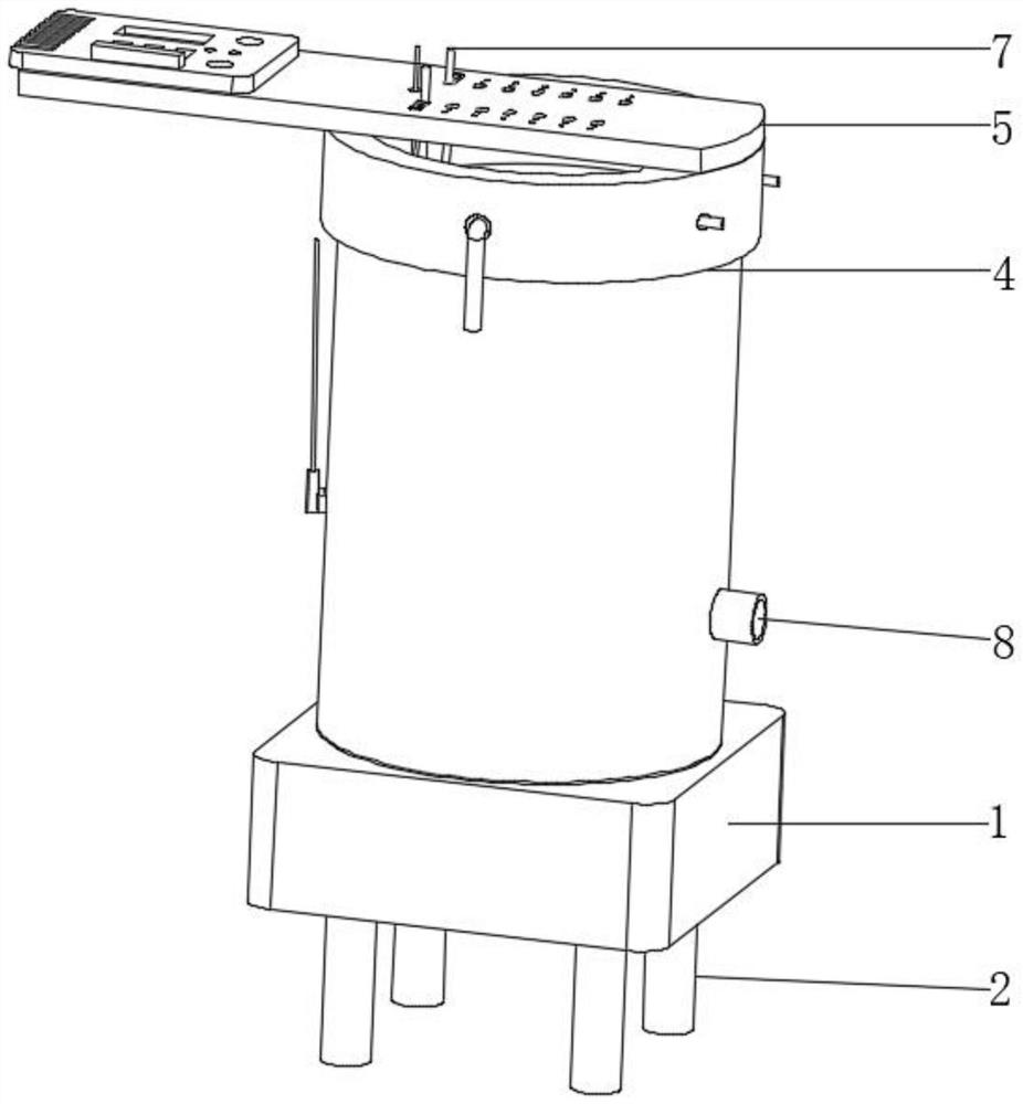 Device for preparing carbon quantum dots through semi-automatic electrochemical stripping method