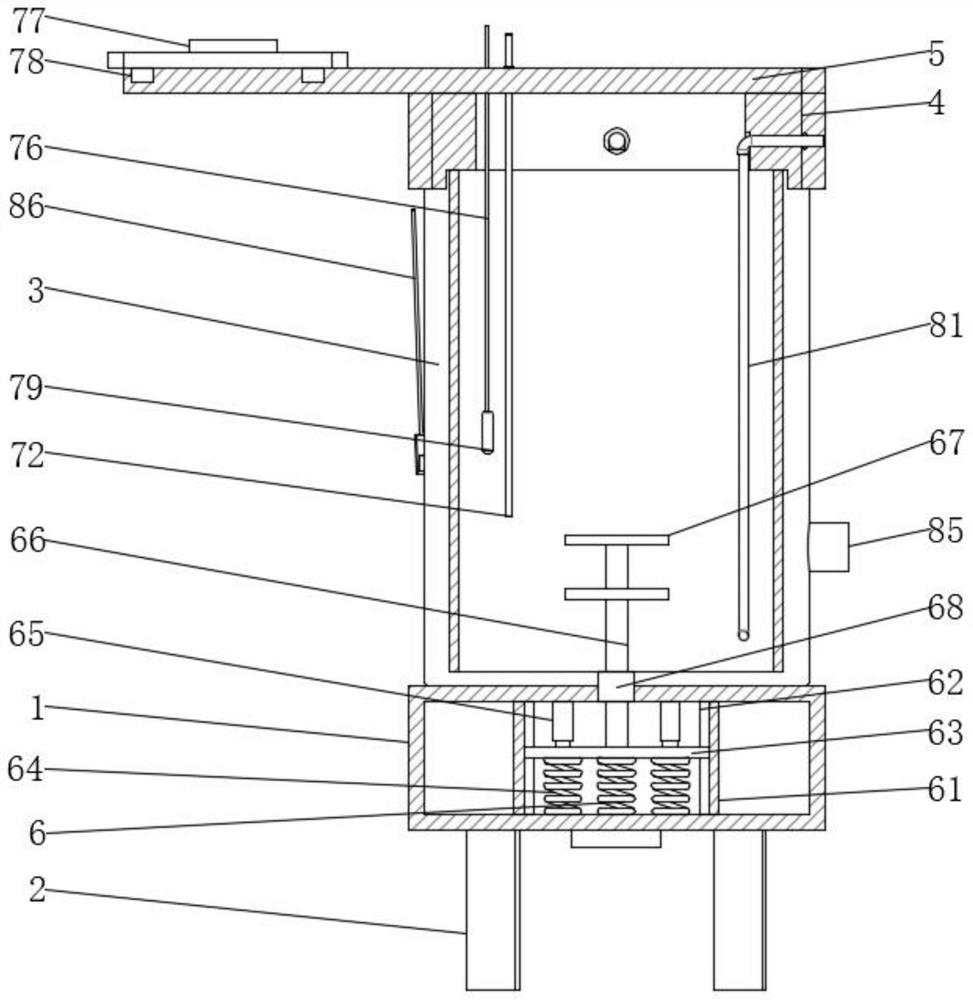 Device for preparing carbon quantum dots through semi-automatic electrochemical stripping method