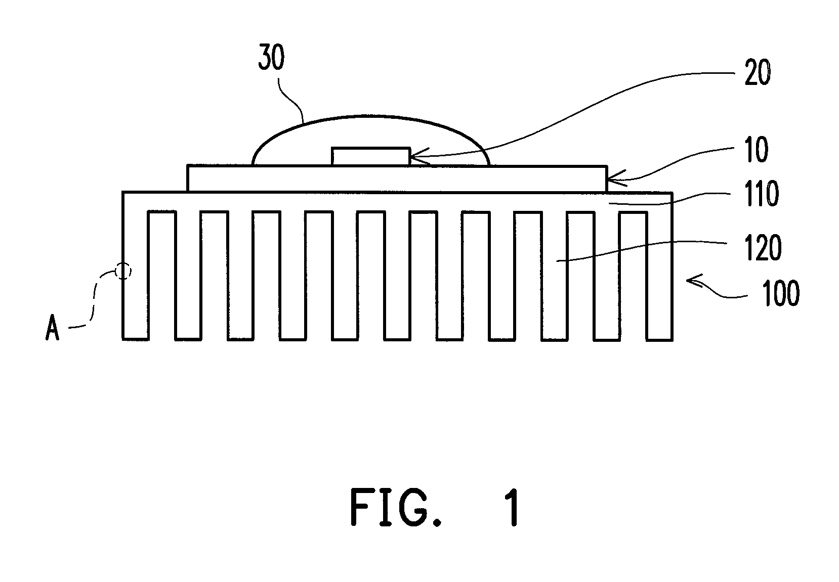 Heat sinking element and method of treating a heat sinking element