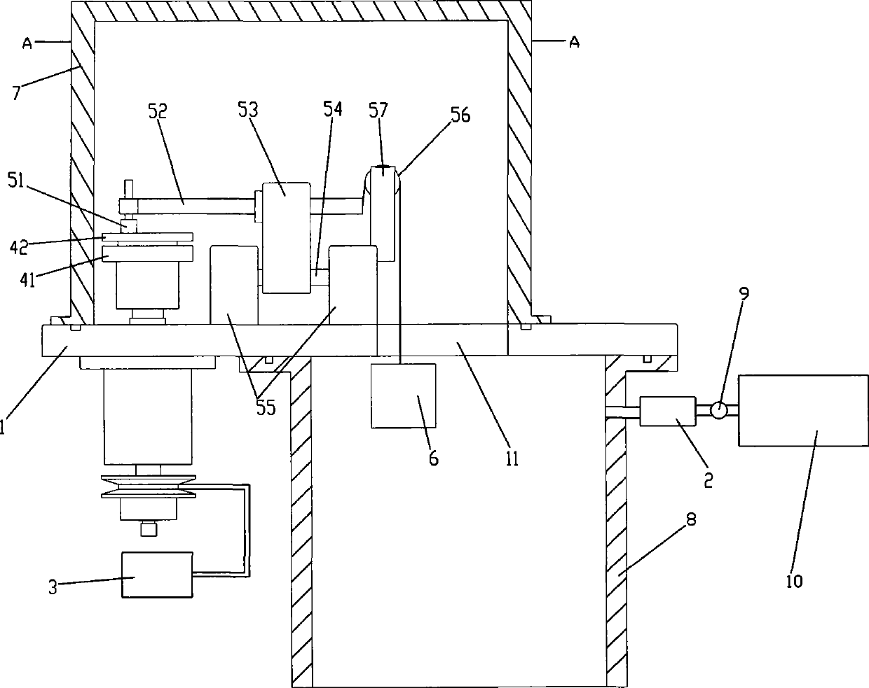 Device for measuring material friction action in multiatmosphere and vacuum environment