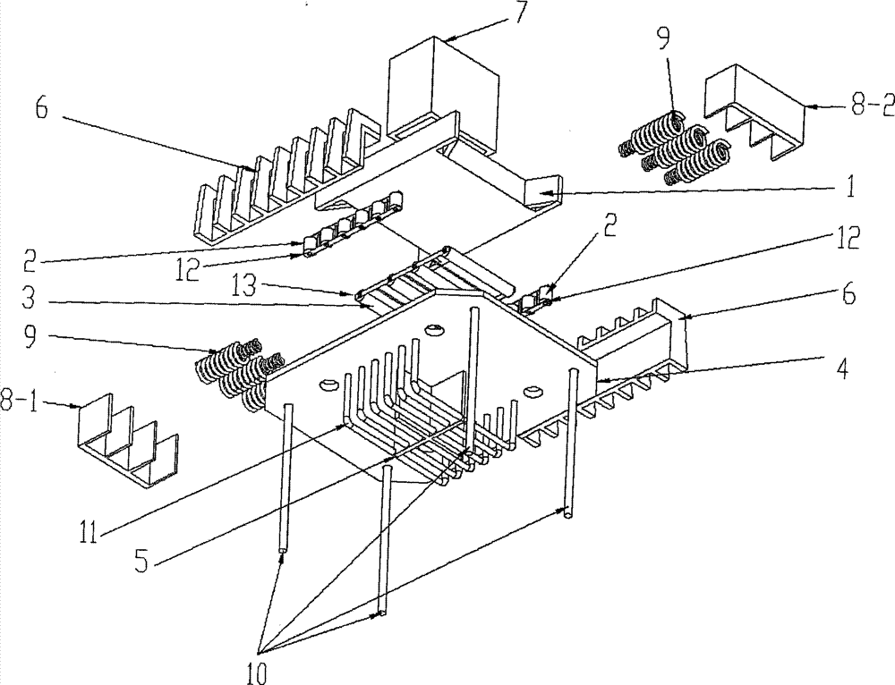 Thrust spring support for limiting rolling and slipping of rolling shaft