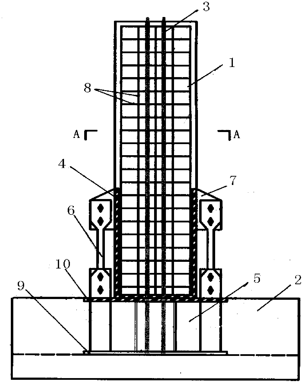External energy-consumption self-resetting bridge pier stud structure system and realization method thereof