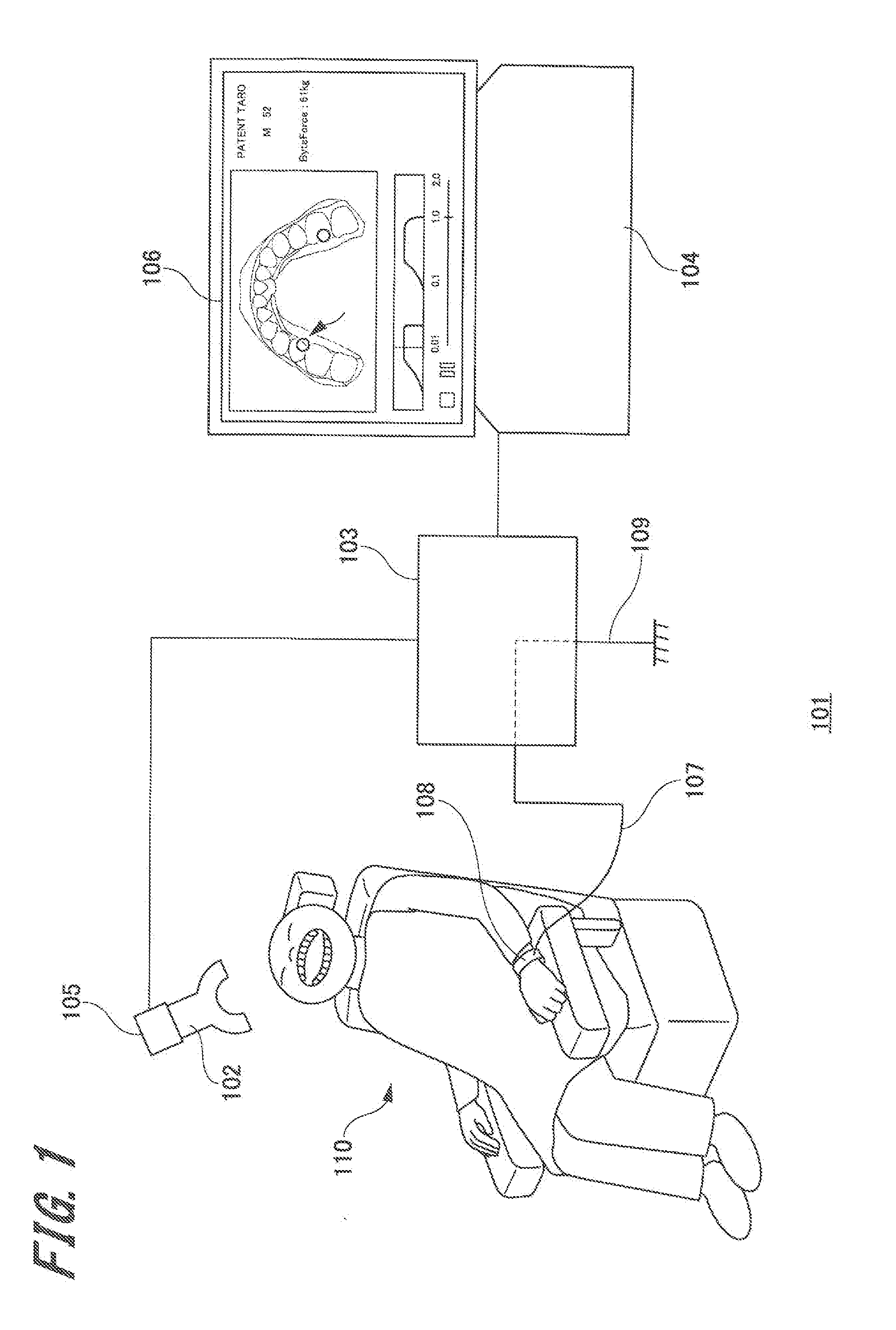 Occlusion measurement device and method for detecting occlusal force