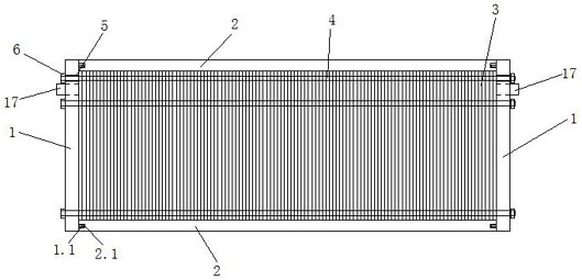 Flat sheet membrane device capable of forming water outlet and circulation channels after being spliced