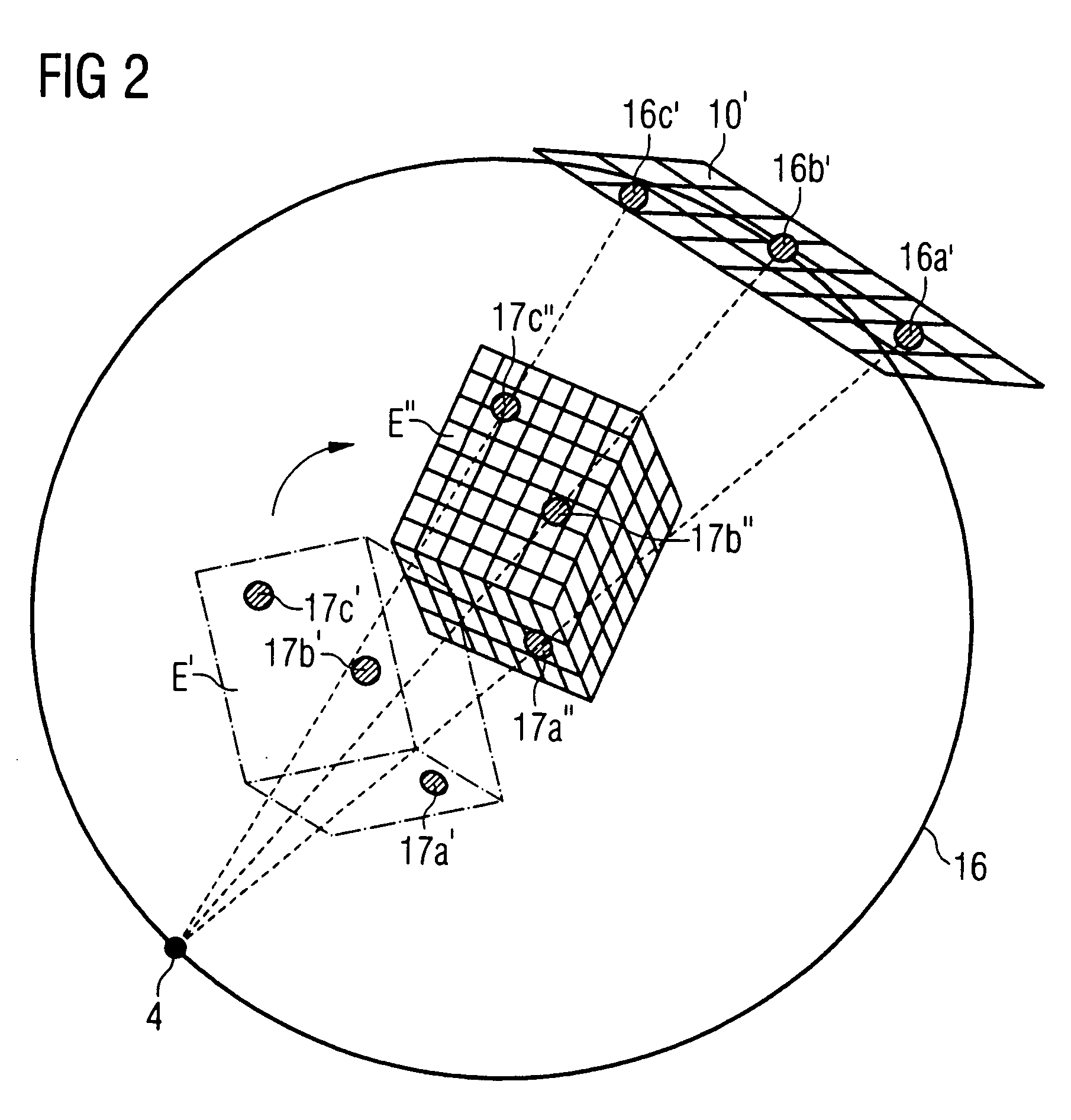 Method for marker-free automatic fusion of 2-D fluoroscopic C-arm images with preoperative 3D images using an intraoperatively obtained 3D data record