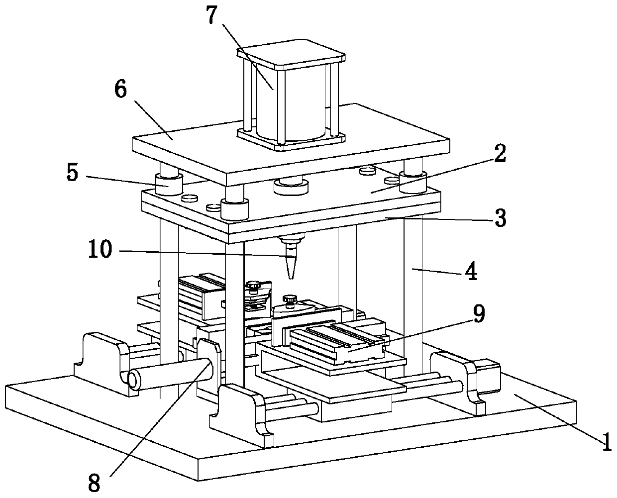 A working method of a high-precision stamping die that is easy to replace