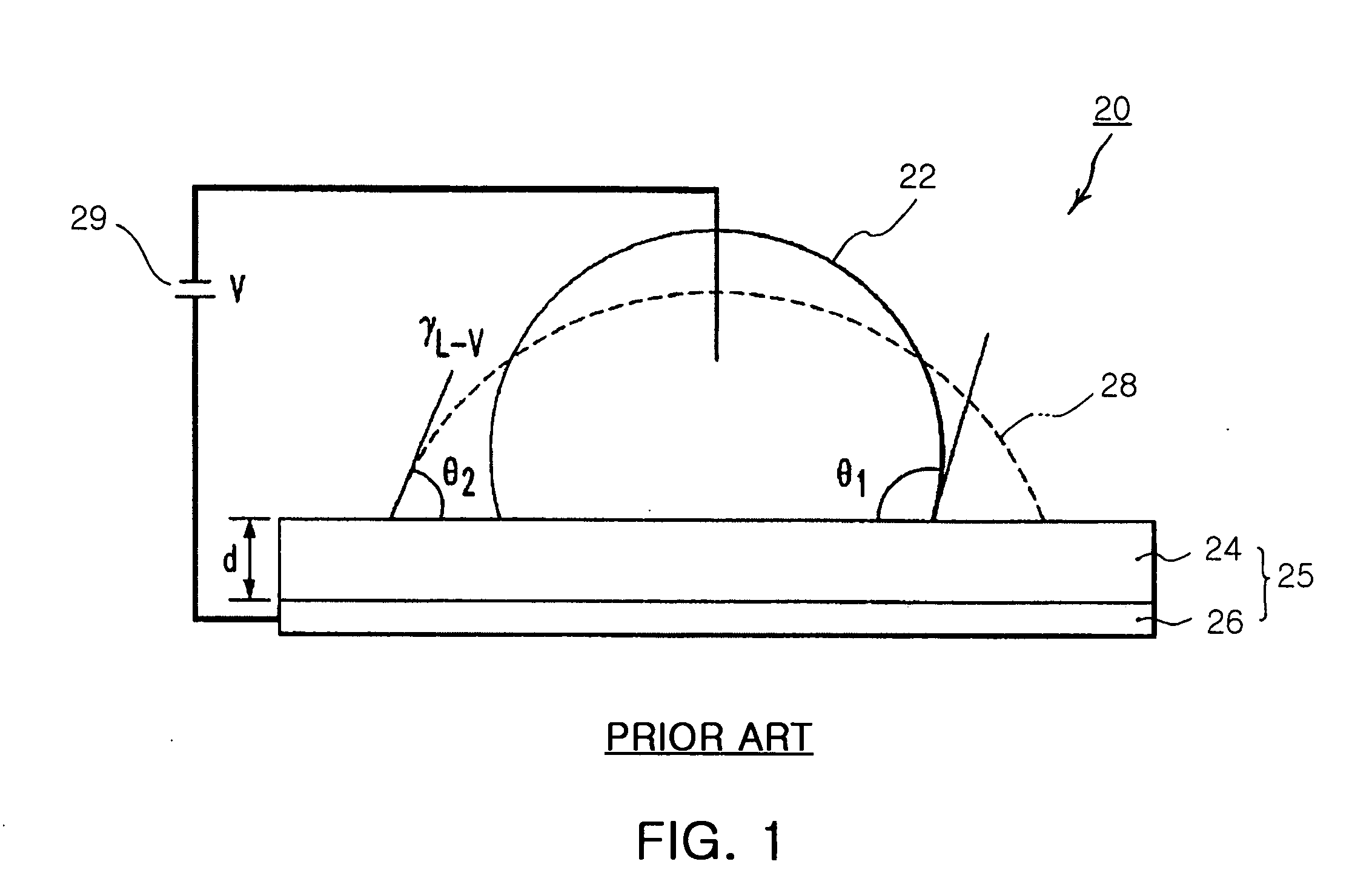 Variable focus liquid lens with reduced driving voltage
