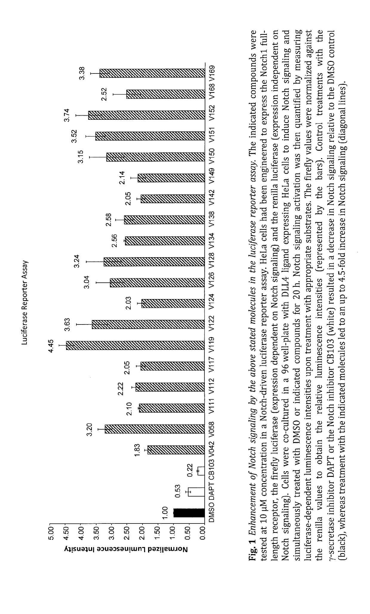 Enhancers of notch signaling and the use thereof in the treatment of cancers and malignancies  medicable by upregulation of notch