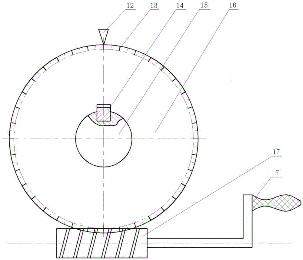 High-precision hand-cranking low-speed rotating table