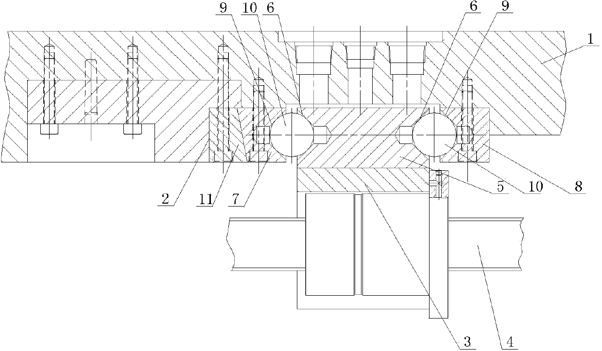 Linear feed structure of machine tool